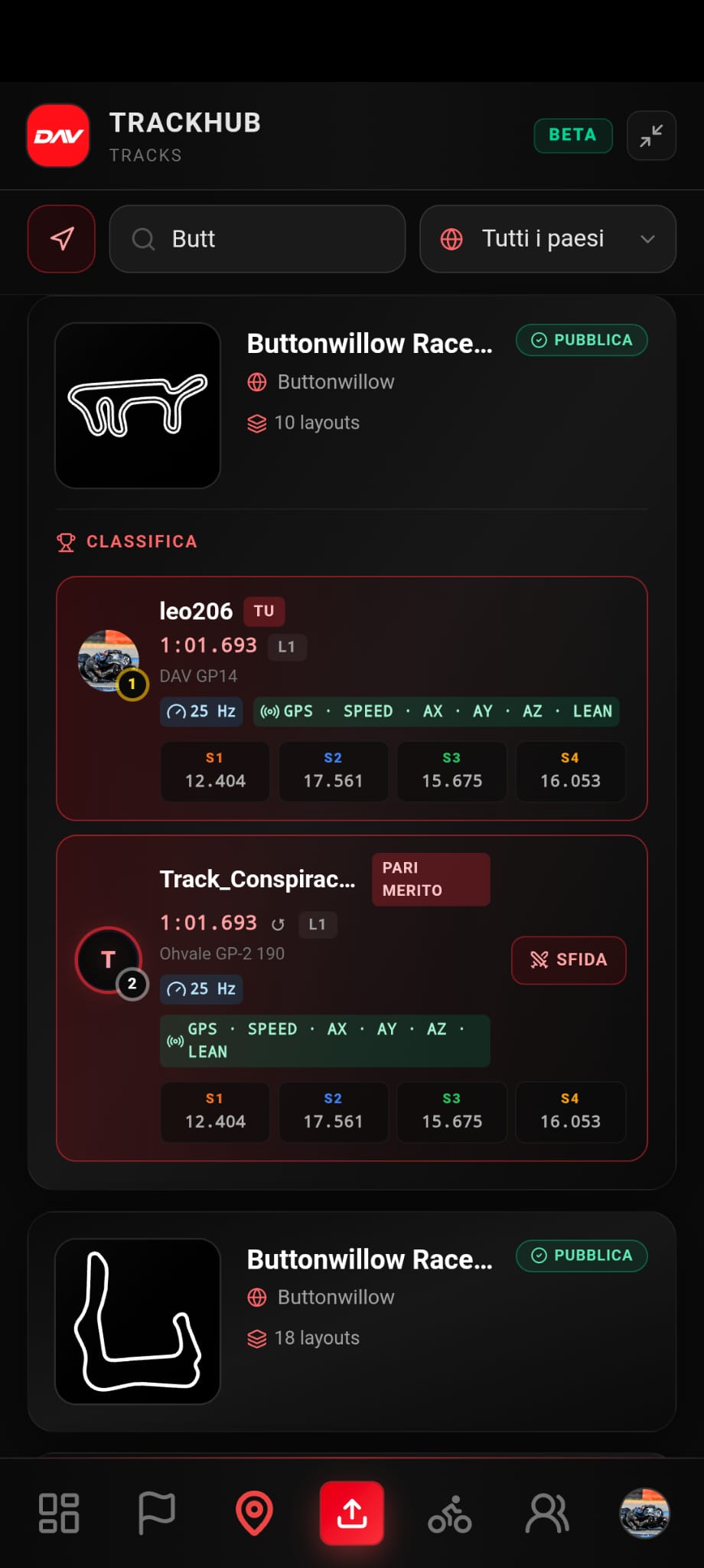 Track leaderboard